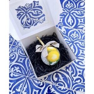 Gift Boxed Handmade Amalfi Lemon Ornament: Italy Greece Vacation Keepsake